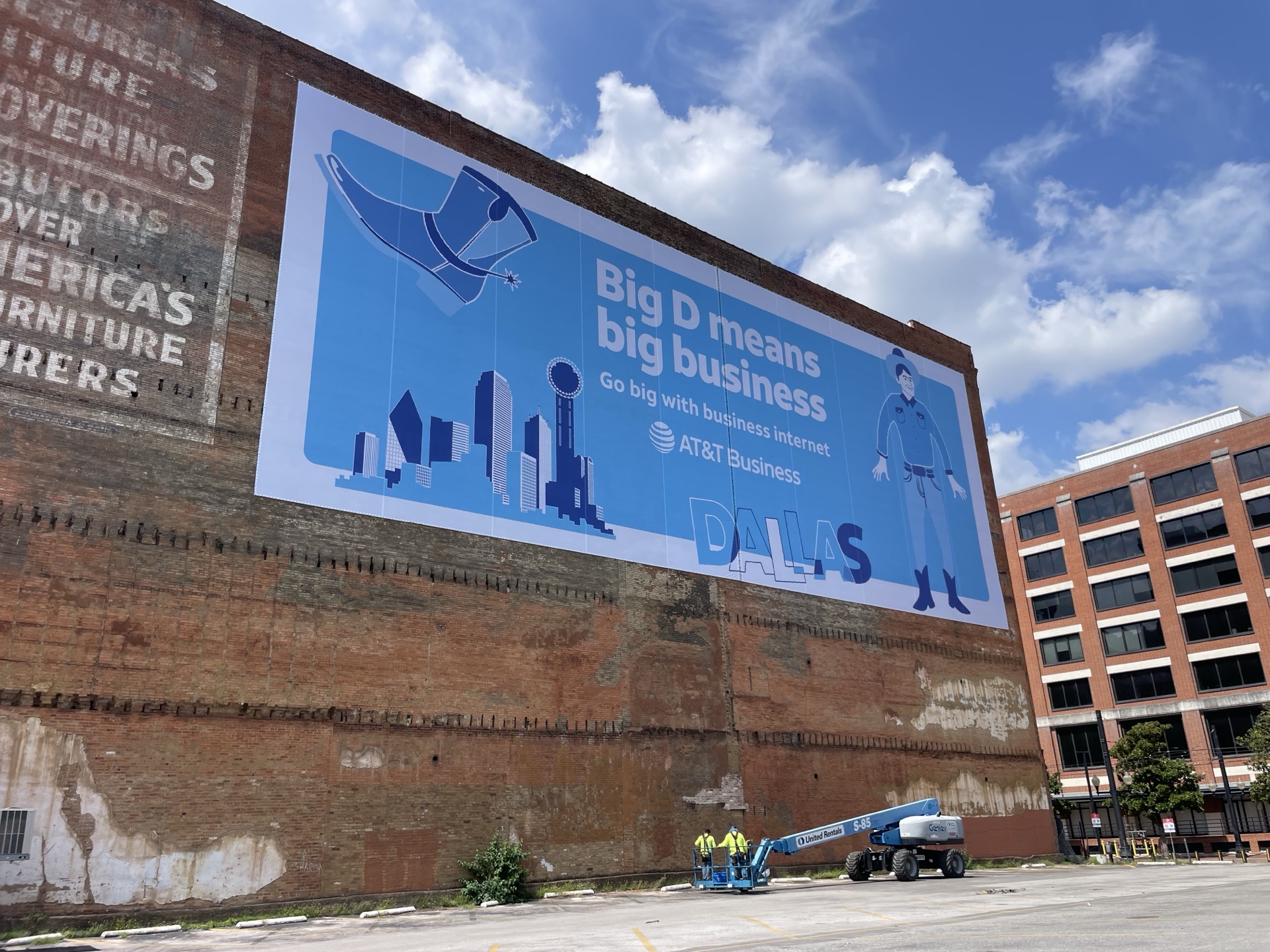 AT&T Business wallscape — Big D Means Big Business